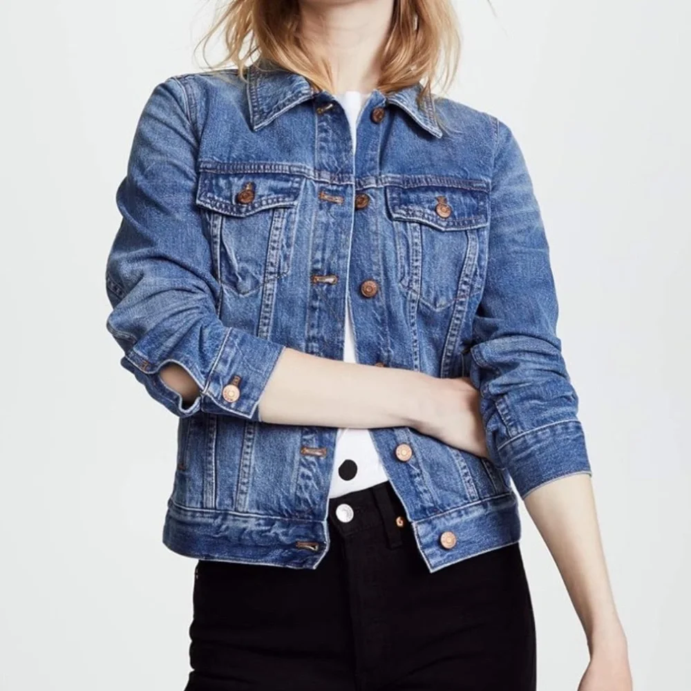 Madewell Classic Fit Blue Denim Jean Jacket - Picture 4 of 8